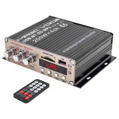 v MV-6222 ASANSÖR - MotorsiklerMİNİ-12V-Anfi 200W 4 Kanal UK/ USB/SD(pazarcı anfi)