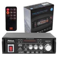 ﻿Mekse USB-Aux-UK-Bluetooth 220V-12V Giriş Led Ekran 2x15W Stereo Anfi UA-105