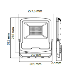 İnoled 70W Beyaz Işık 6500k Elegant Led Projektör IP65 5205-01