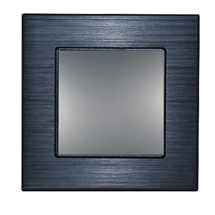 Asfir Schneider Asfora Plus Serisi Alüminyum Siyah Çerçeve Çelik Renk Anahtar