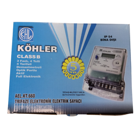 Köhler Trifaze Elektronik Elektrik Sayacı AEL KT 660