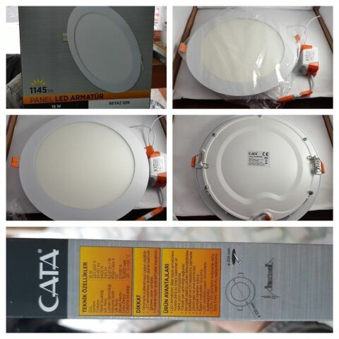 Cata Slim Led Panel 18w Yuvarlak Alüminyum ct-5169b - Beyaz Işık