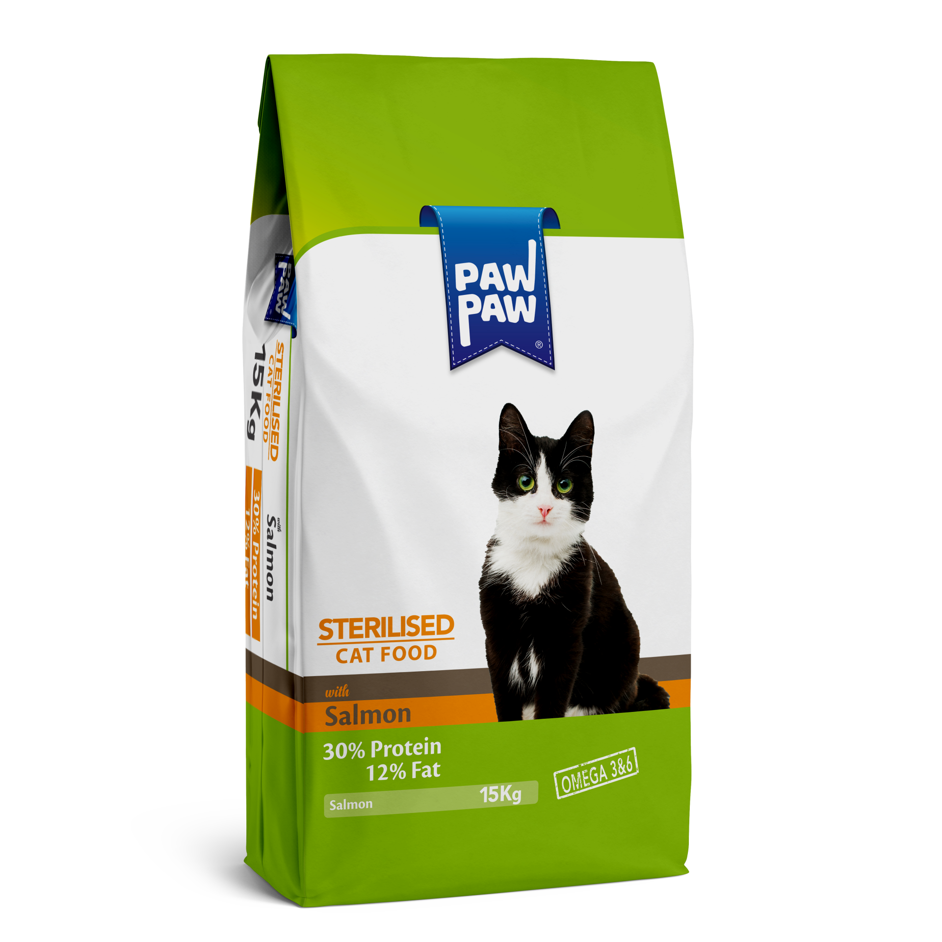 Paw Paw Yetişkin Kedi Maması (Kısır) Steril Somonlu 15 KG