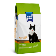 Paw Paw Yetişkin Kedi Maması (Kısır) Steril Somonlu 15 KG