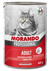 Morando Biftekli Chunks Kedi Konserve 405gr 24'lü