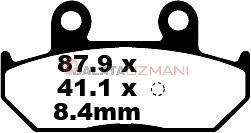 Suzuki AN 400 K7/ZK7/K8/ZK8/K9/L0/L1/L2/L3/L4 Burgman/Skywave (ABS siz) (2007-2015) Organik Arka Fren Balatasi EBC SFA412