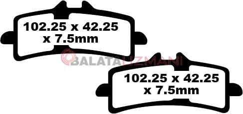 Suzuki GSXR 1000 L2/L3/ZL3/L4/ZL4/L5/L6/L7 (Brembo Kaliper) (2012-2017) Sinter Ön Fren Balatasi EBC FA447HH*