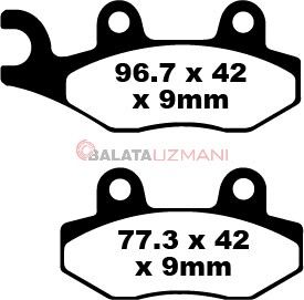 Peugeot Django 125 Heritage  (196mm Arka Disk) (2014-2018) Karbon Ön Fren Balatasi EBC SFAC228