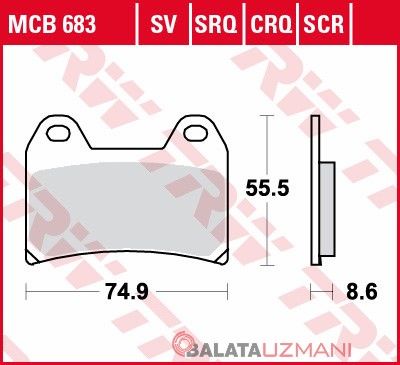 Ducati 1200 Multistrada S,Touring,Sport! A3 (2013->2014) Ön Sinter Fren Balatasi TRW MCB683SV*
