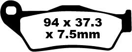 Yamaha TT 600 E (4LW3/4LW4/4GV4/4GV5) (1994-2001) Ön Organik Kevlar Fren Balatasi EBC FA181TT