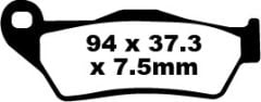 Yamaha TT 600 E (4LW3/4LW4/4GV4/4GV5) (1994-2001) Ön Organik Kevlar Fren Balatasi EBC FA181TT