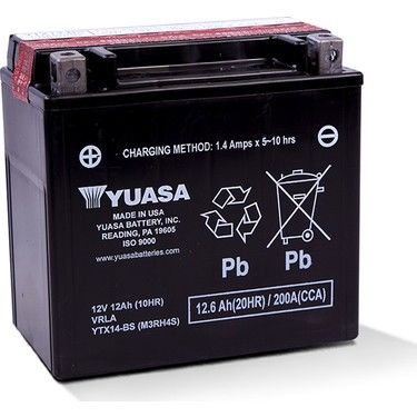 YUASA MOTOS?KLET AKÜSÜ YU-YTX14-BS(CP) 12V 12Ah 200A