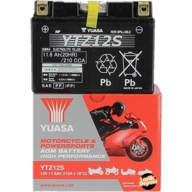 Yuasa (YTZ12S) 12Volt 11Amper Akü (012V-0011Ah)