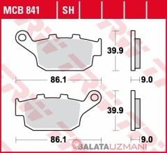 Honda CB 650 F, FA (2014-> --) Arka Sinter Fren Balatasi TRW MCB841SH*