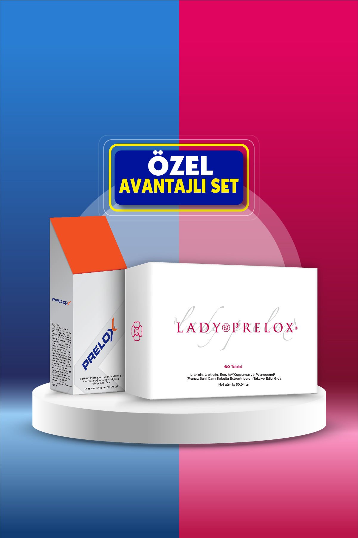 PRELOX + LADY PRELOX - Sağlıklı Cinsel Hayat - Orijinal Doğal Destek - Aile Paketi