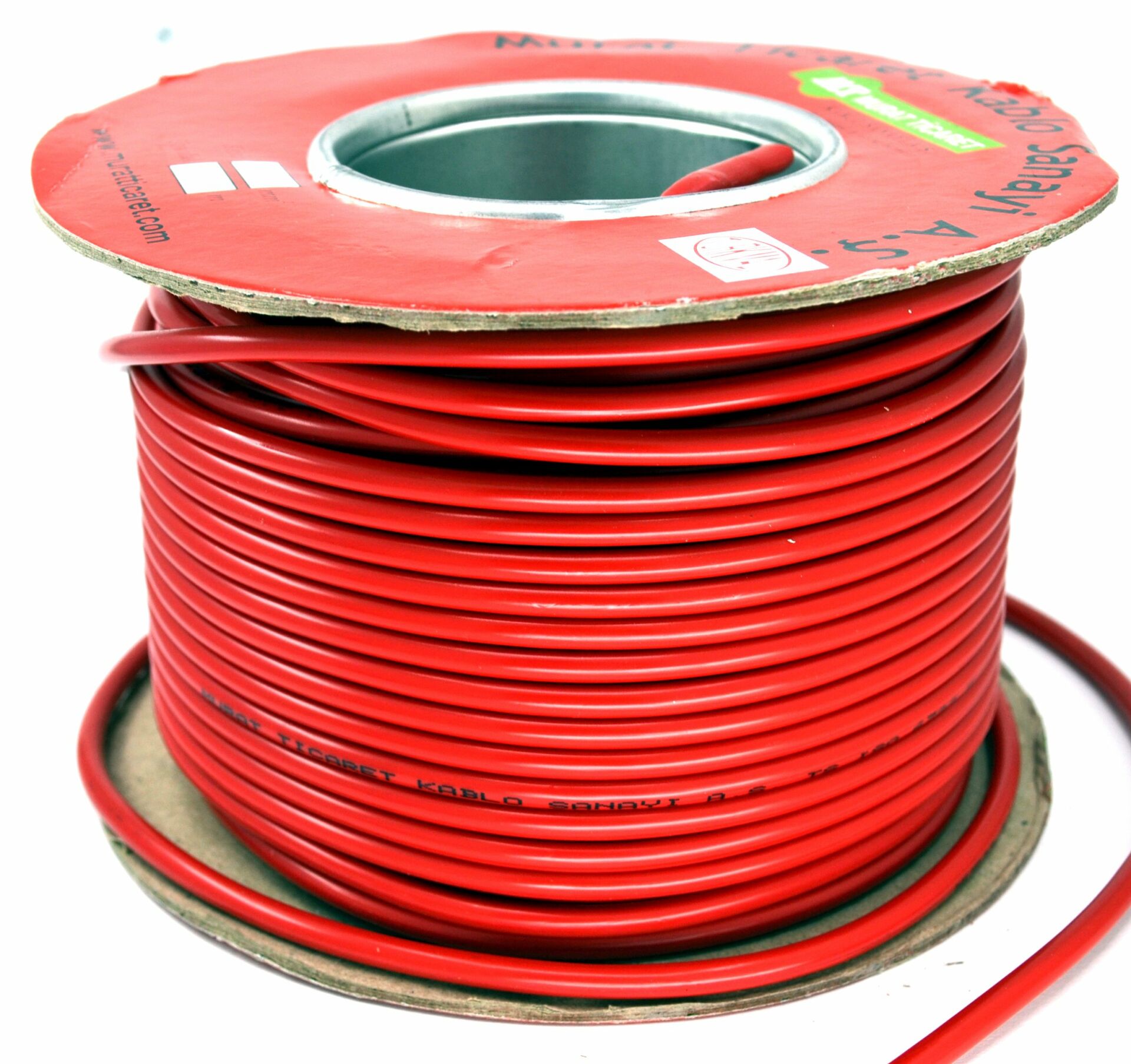 100 Metre 2mm² Kırmızı Bakır Kablo Kalaylı Nyaf Tekne Oto Karavan Elektrik Tesisat Kablosu Top