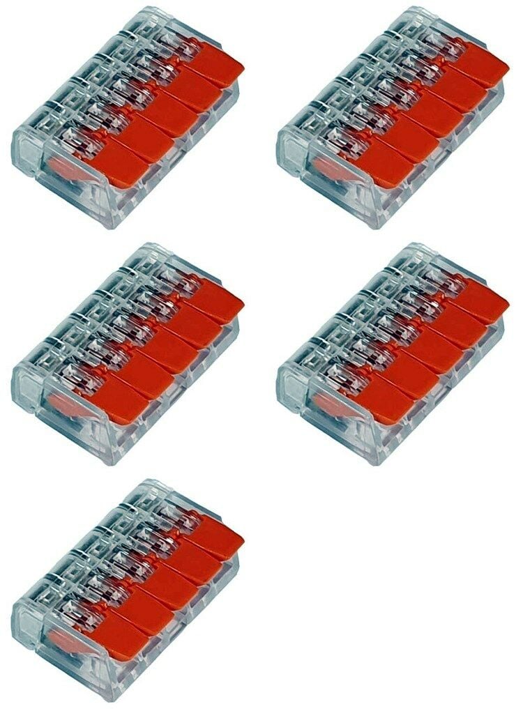 5 Adet 5 Li Mandallı Kablo Bağlantı Klemensi Elektrik Buat
