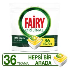 Fairy Hepsi Bir Arada Limon Kokulu Bulaşık Makinesi Kapsülü 36 lı