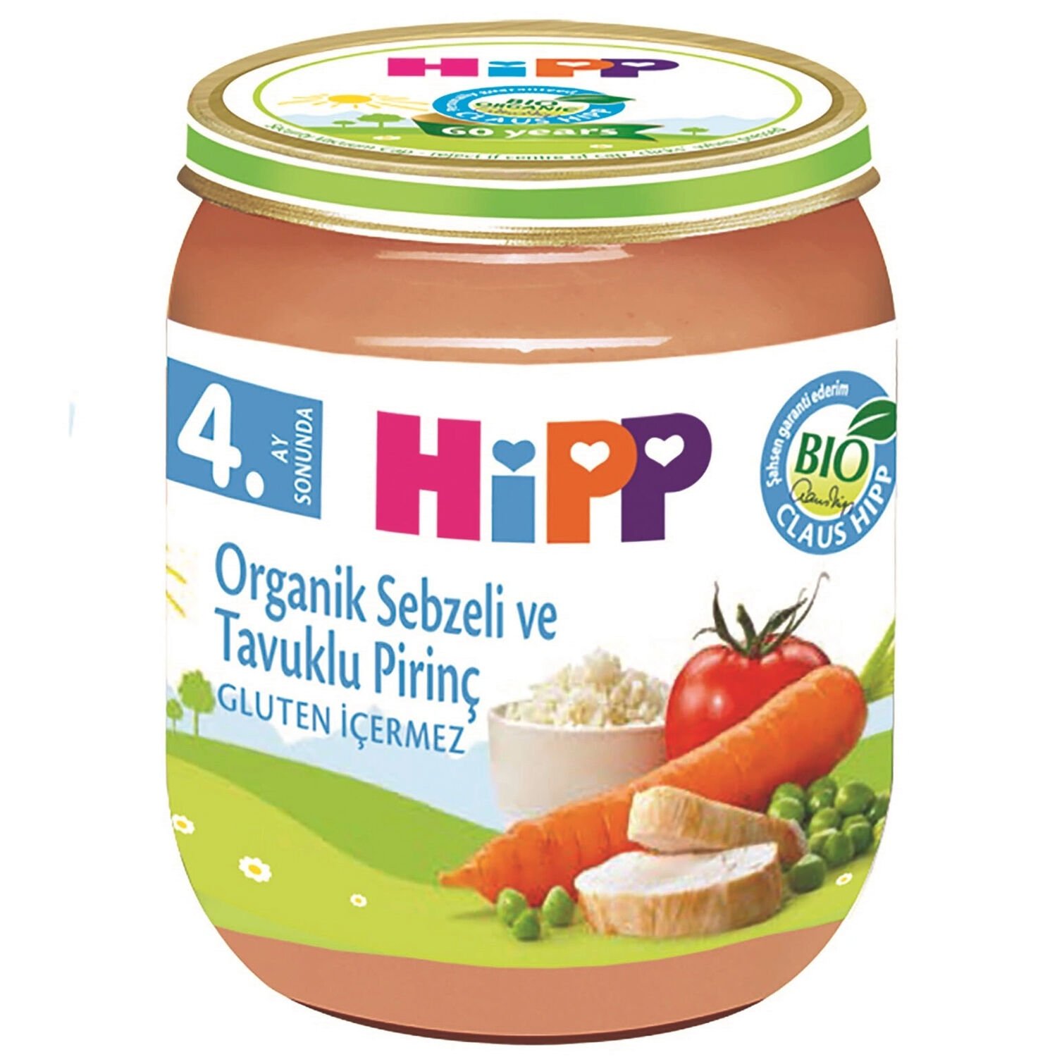 Hipp Kavanoz Maması Organik Sebzeli Ve Tavuklu Pirinç 125 gr