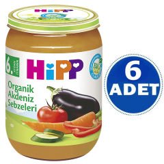 Hipp Kavanoz Maması Organik Akdeniz Sebzeleri 190 gr 6 ADET