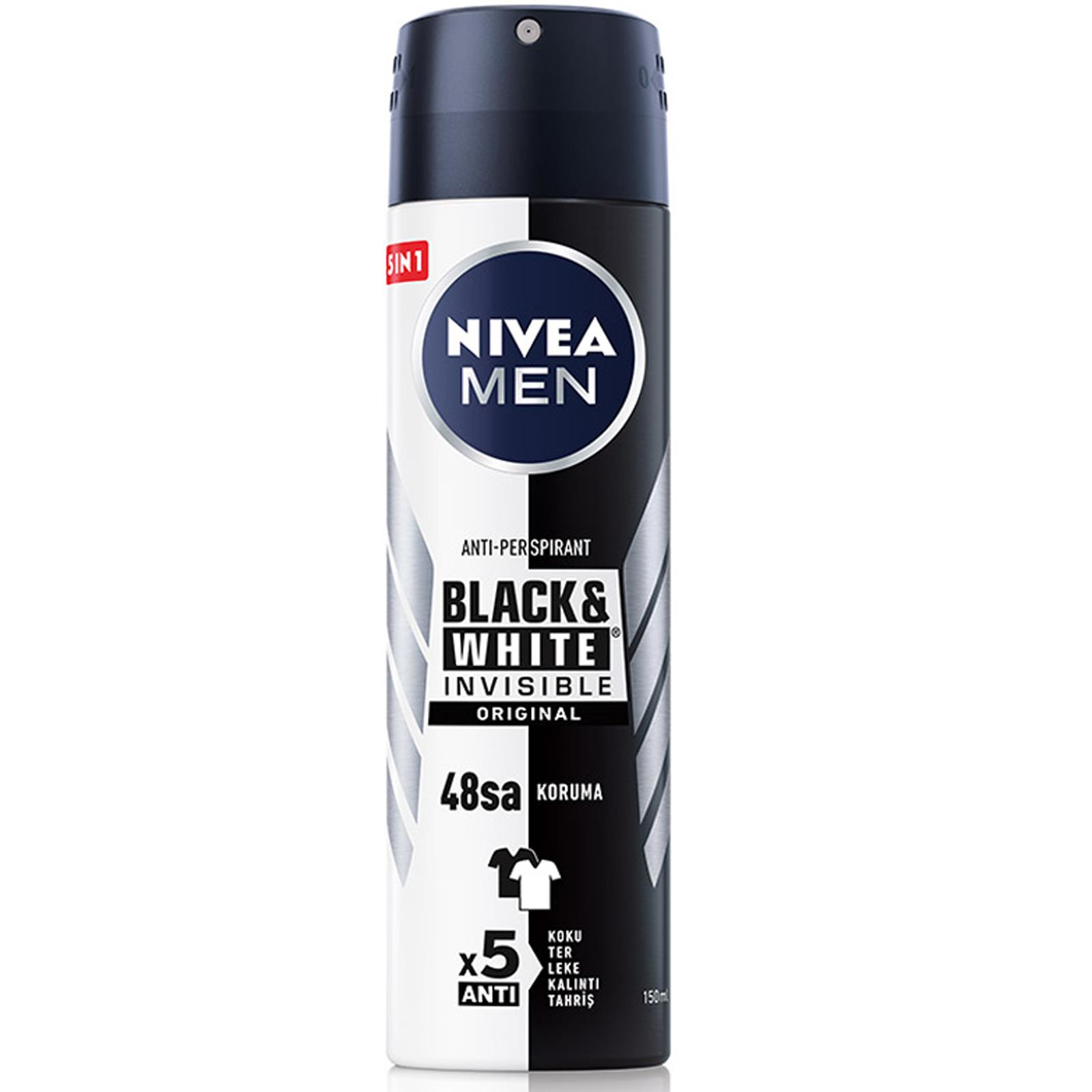 Nivea Men Black White Invisible Original Erkek Deodorant Sprey 150 ml