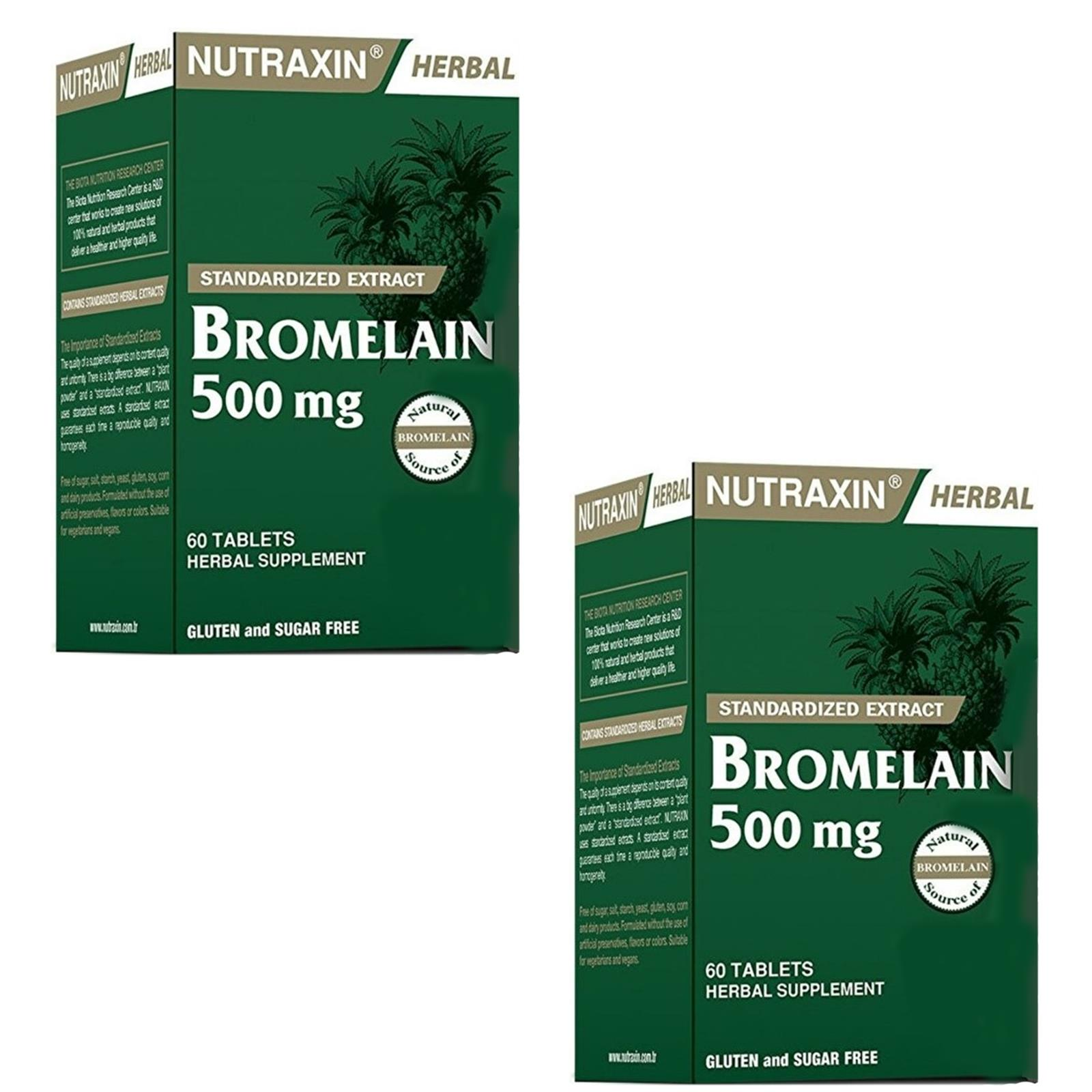 Nutraxin Bromelain 500 mg 60 Tablet 2 ADET
