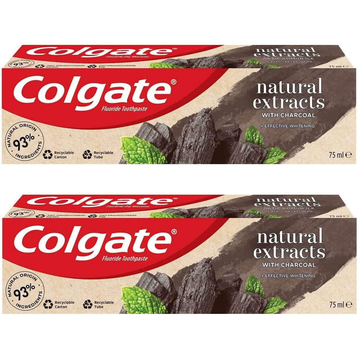 Colgate Natural Extracts Charcoal Aktif Kömür Diş Macunu 75 ml + 75 ml