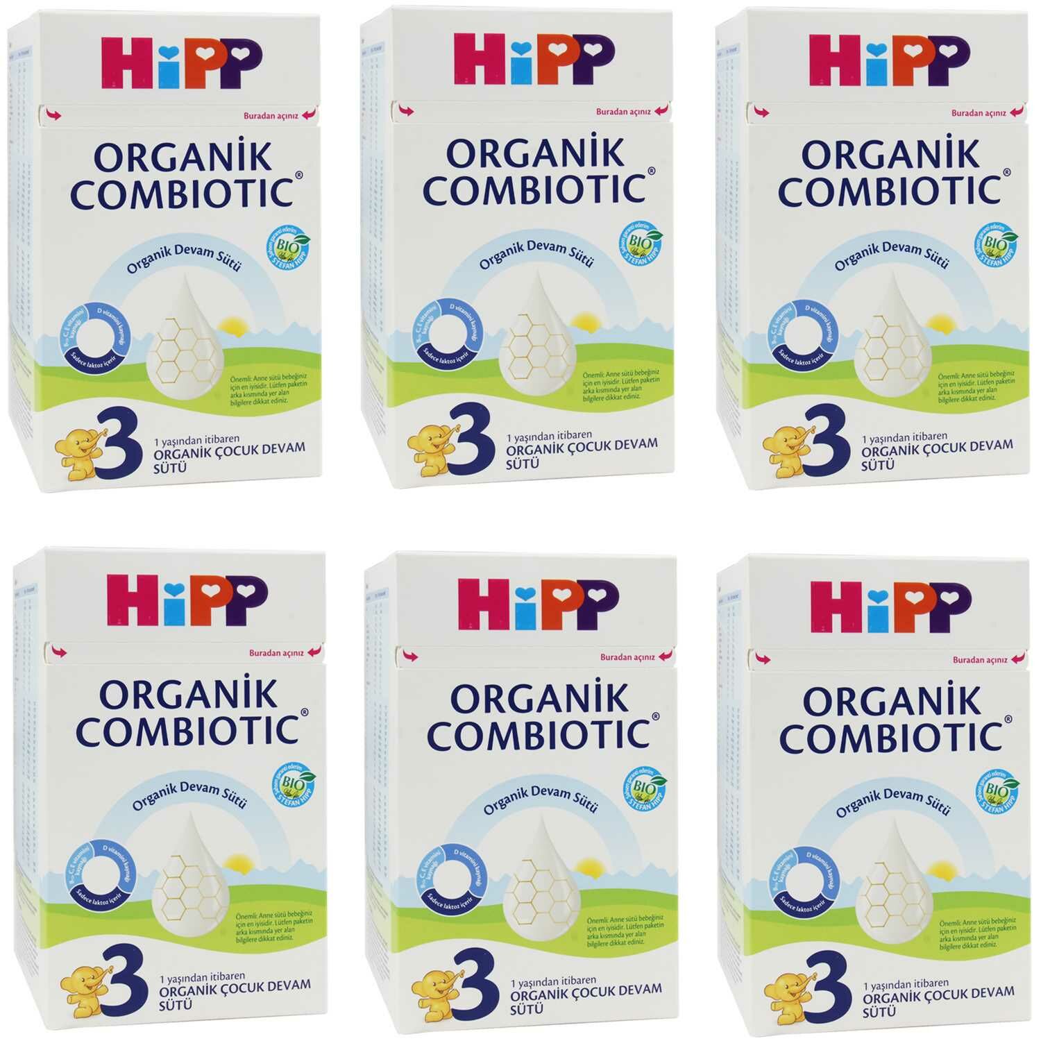 Hipp 3 Organik Combiotic 800 gr Devam Sütü 6 ADET