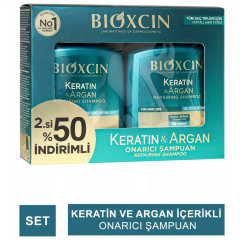 Bioxcin Keratin Ve Argan Onarıcı Şampuan 300 ml 2 li Avantaj Paket