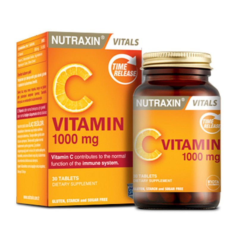 Nutraxin C Vitamini 1000 mg Takviye Edici Gıda 30 Tablet