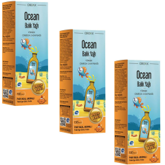 Ocean Omega 3 Portakal Aromalı Balık Yağı 150 ml 3 ADET