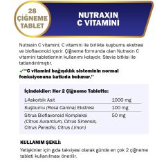 Nutraxin Vitamin C 28 Çiğnenebilir Tablet