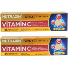 Nutraxin Vitamin C D Ve Çinko Üçlü Etki 15 Efervesan Tablet 2 ADET