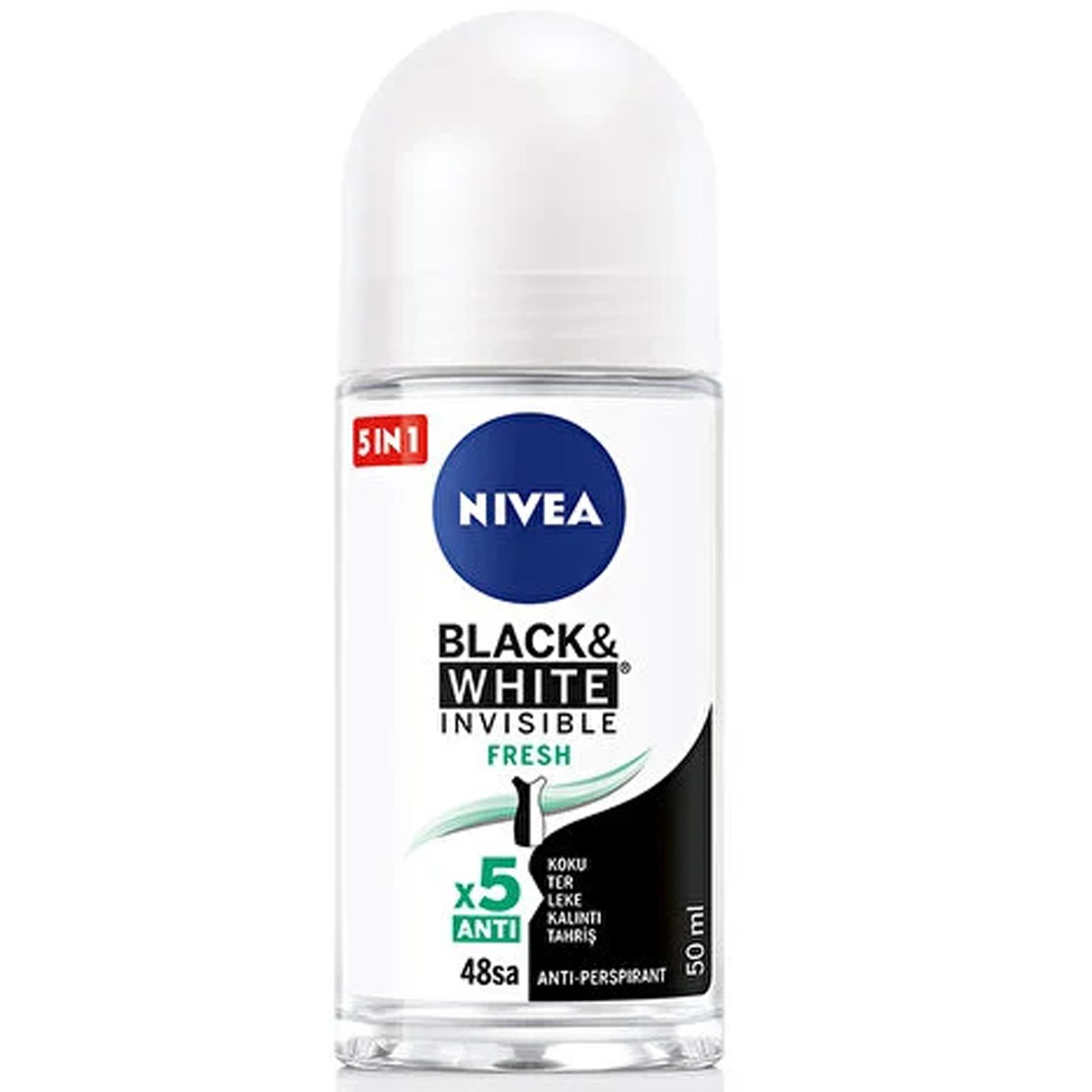 Nivea Invisible Black White Fresh Kadın Deodorant Roll-on 50 ml