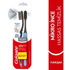 Colgate Mikro İnce Siyah Yumuşak Diş Fırçası 1+1