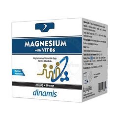 Dinamis Magnesium with Vitamin B6 Takviye Edici Gıda 20 Saşe