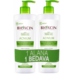 Bioxcin Acnium Sebum Dengeleyici Yüz Yıkama Jeli 500 ml + 500 ml Avantaj Paket