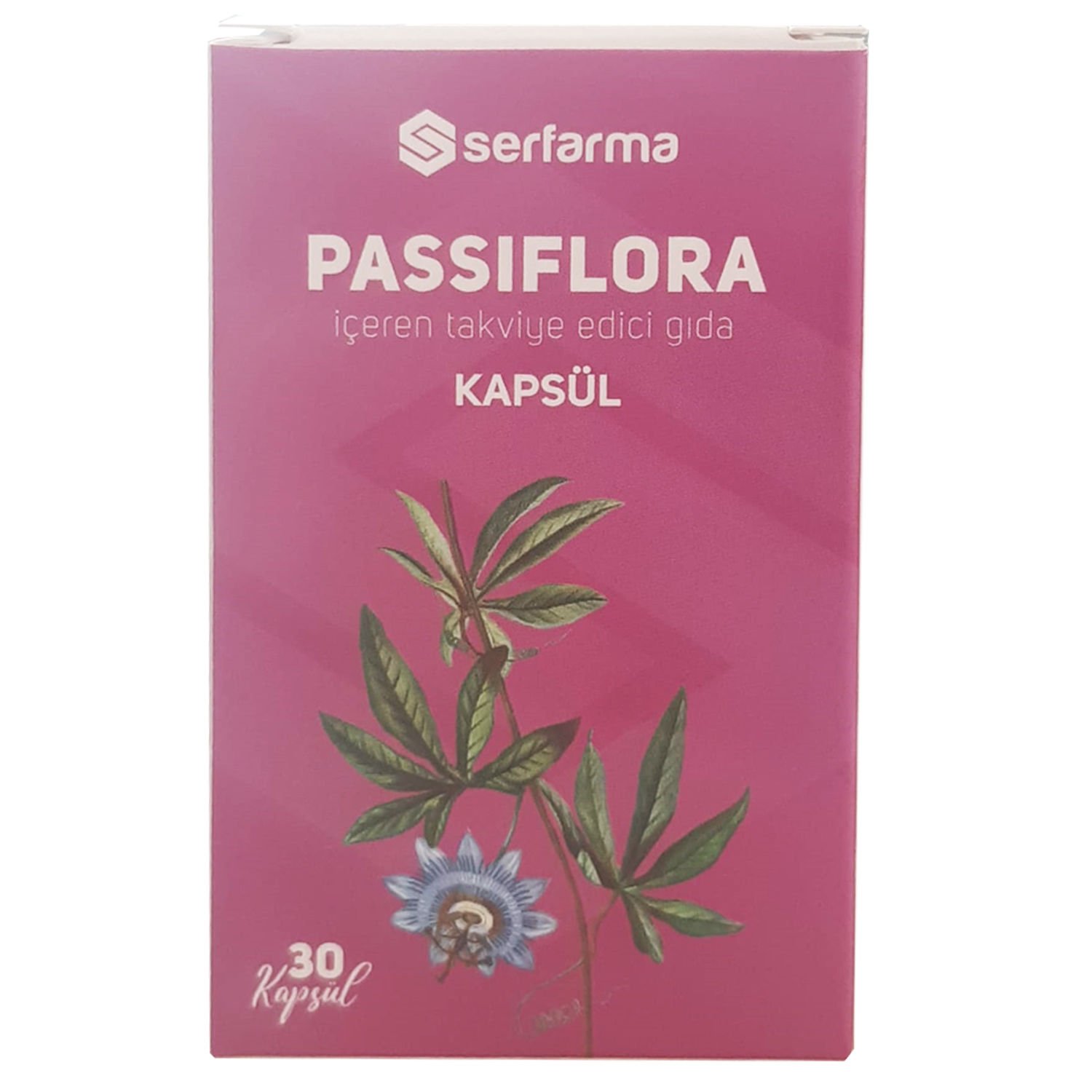 Serfarma Passiflora İçeren Takviye Edici Gıda 30 Kapsül