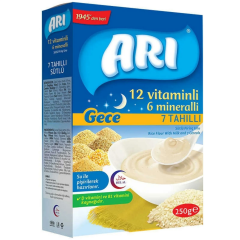 Arı Mama Gece 7 Tahıllı 12 Vitamin 6 Mineralli Pirinç Unu 250 gr