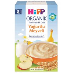 Hipp Organik Yoğurtlu Meyveli Tahıl Bazlı 8+ Ay Kaşık Maması 250 gr