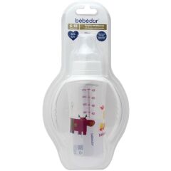 Bebedor 77302 Kulplu PP Biberon 6-18 Ay 270 ml Hipopotam Desenli