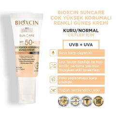Bioxcin Sun Care Çok Yüksek Korumalı Kuru Ve Normal Ciltler İçin Renkli Güneş Kremi Spf 50+ 50 ml