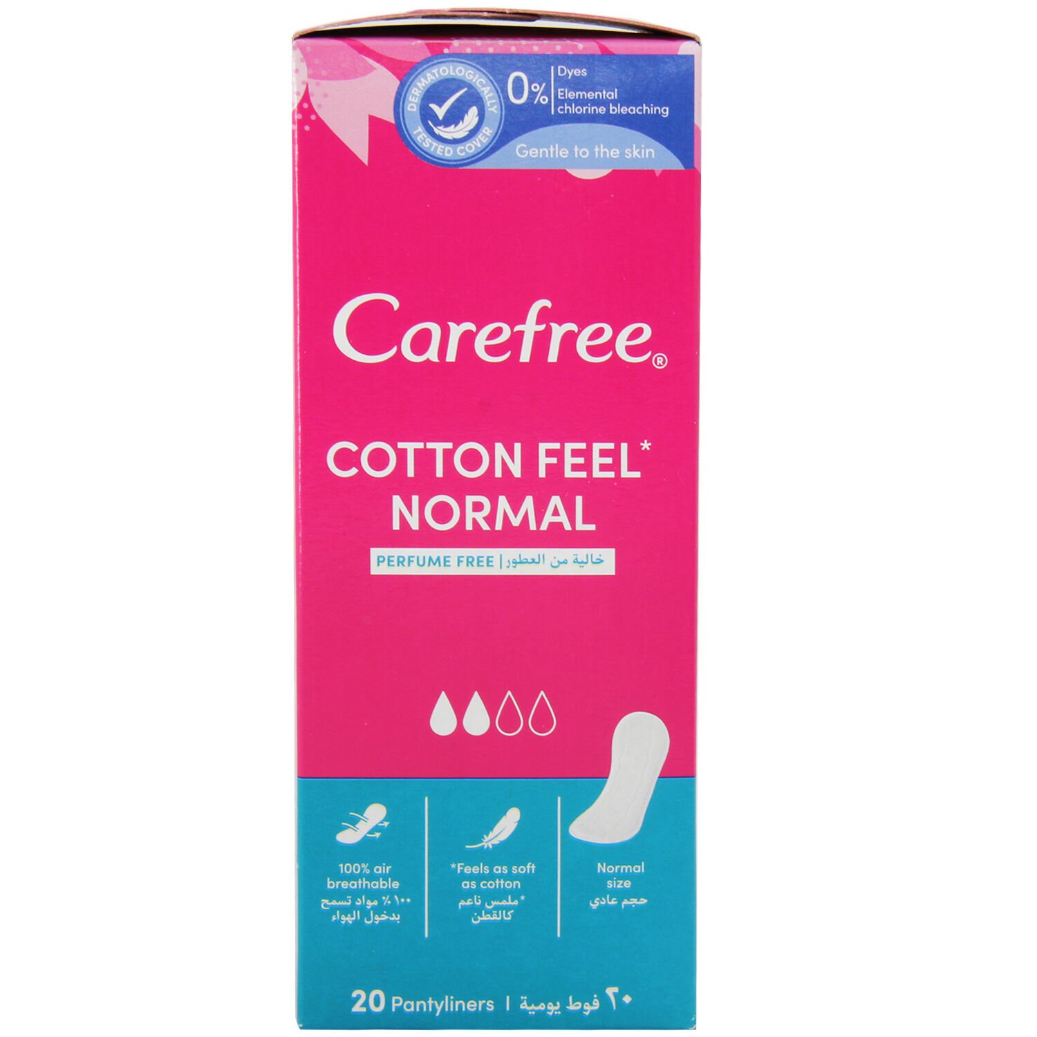 Carefree Cotton Feel Normal Günlük Ped 20'li