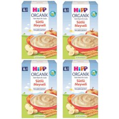 Hipp Organik Sütlü Meyveli 6+ Ay Kaşık Maması 250 gr 4 ADET