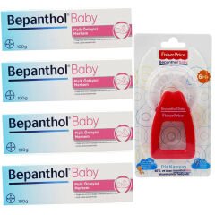 Bepanthol Baby Pişik Önleyici Krem 100 gr 4 Adet + 1 Adet Dişlik HEDİYE