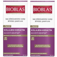 Bioblas Kolajen + Keratin Saç Dökülmesine Karşı Hacim Şampuanı 360 ml 2 ADET