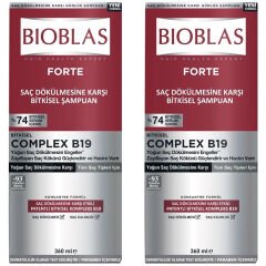 Bioblas Forte Yoğun Saç Dökülmelerine Karşı Bitkisel Şampuan 360 ml 2 ADET