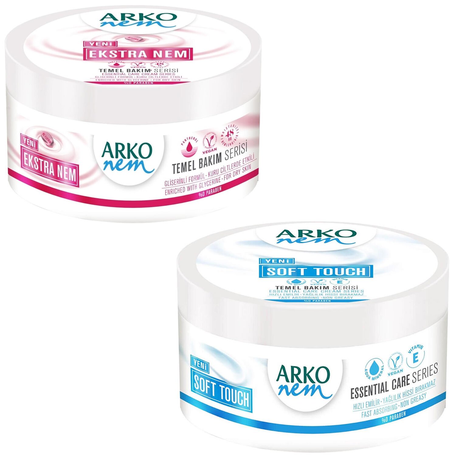 Arko Nem Ekstra Nemlendirici 250 ml + Arko Soft Touch Nemlendirici 250 ml