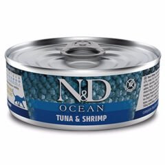 ND Ocean Ton Balıklı Ve Karidesli Yetişkin Kedi Konservesi 80 gr