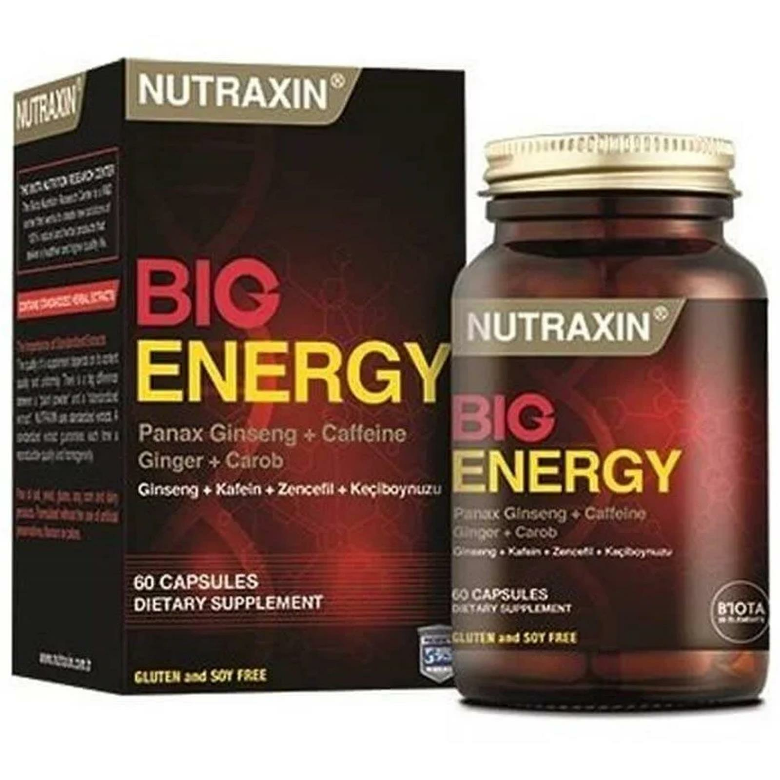 Nutraxin Big Energy Takviye Edici Gıda 60 Kapsül